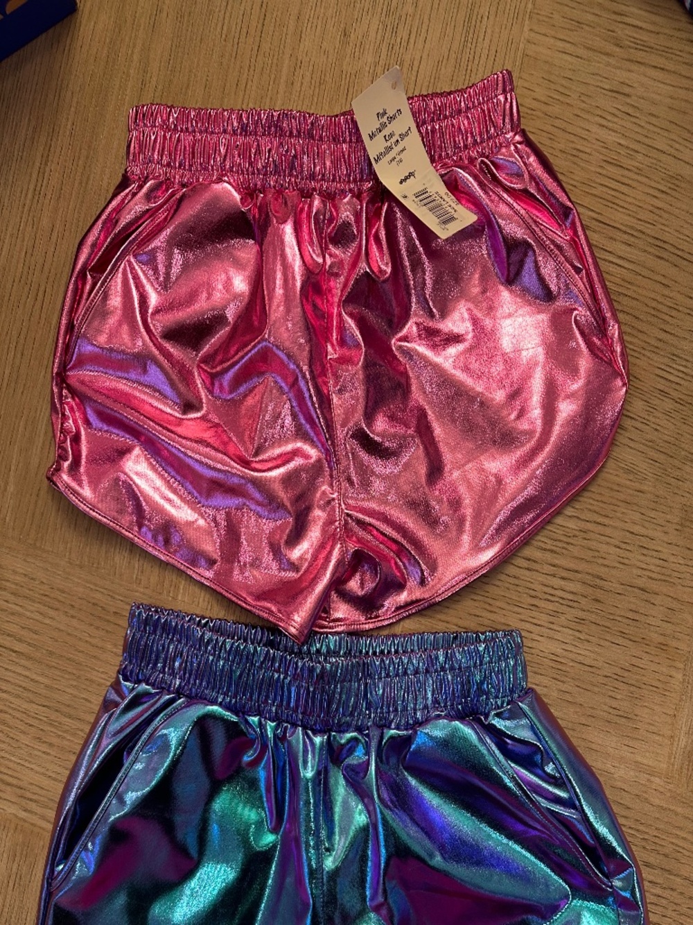 NWT Girls Metallic Shorts size YL Bundle